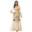 Long sleeved printed V-neck dress