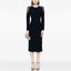 Studded Diamond Long Sleeve Midi Dress for Women, Evening