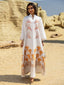 Embroidered Rhinestone Knit Maxi Dress