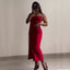 Backless Bodycon Maxi Dress for Women, Strappy Side Slit