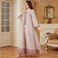 Burgundy Embroidered Applique Maxi Dress