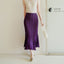 Pleated A-Line Fishtail Maxi Skirt for Women, One Size