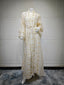 Mesh Embroidery Two-Piece Maxi Dress