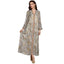 V-Neck Loose Long-Sleeve Maxi Dress