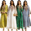 Embroidered Applique Patchwork Maxi Dress