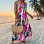 strapless sleeveless maxi dress with floral detailing for women