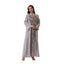 Beaded Mesh Long-Sleeve Maxi Dress