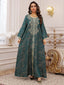 Lace-Up Kaftan Maxi Dress