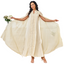 Apricot V-Neck Long-Sleeve Maxi Dress for women with V neck and long sleeves