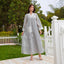 Mesh Tassel Long-Sleeve Maxi Dress