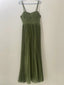 Deep V-Neck Slim-Fit Midi Dress for Women, Long Sleeve