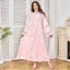 Round-Neck Lace Long-Sleeve Maxi Dress