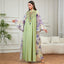 Beaded V-Neck Flared-Sleeve Maxi Dress