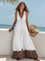 Bohemian Leopard Print V-Neck Maxi Dress for Women, Sleeveless