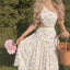 women's floral A line dress for summer wear
