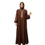 Embroidered Long Robe Dress, Long Sleeve