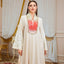 Embroidered Patchwork Long-Sleeve Maxi Dress
