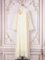 Beaded collar flower long sleeved dress for women