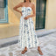Floral Strapless Wide-Leg Jumpsuit for Women, High Waist