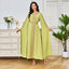 V-Neck Long-Sleeve Maxi Dress