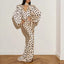 Vintage Polka Dot Puff Sleeve Fitted Midi Dress for Women