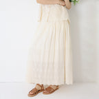 Double-Layered A-Line Maxi Skirt for Women, One Size
