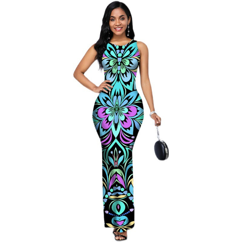 Floral A-Line Maxi Dress