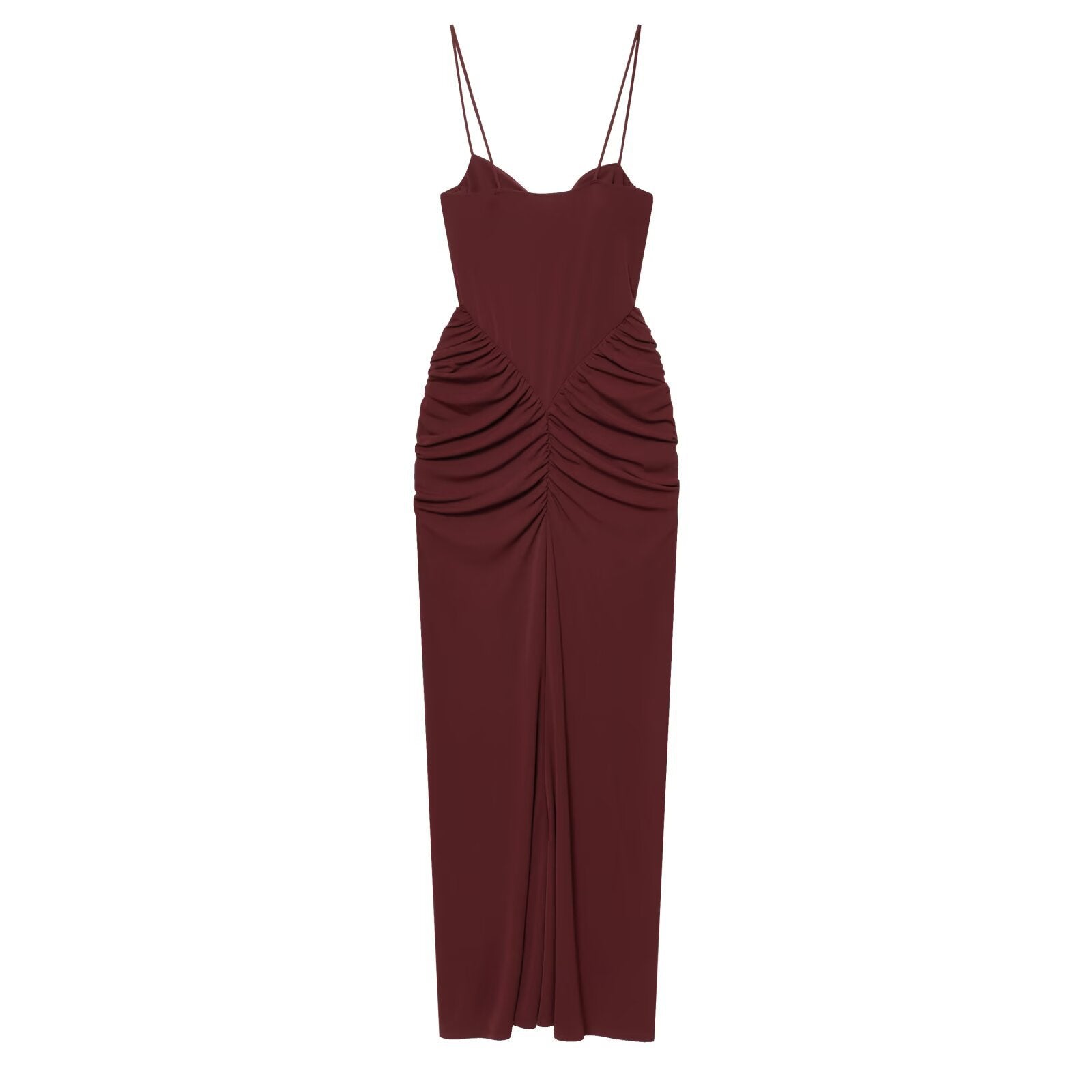 Pleated One-Shoulder A-Line Maxi Dress Secondary image