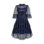 Pleated Shimmer A-Line Mini Dress for Women