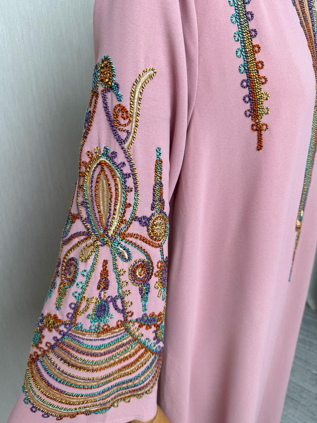 Embroidered Robe Dress
