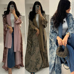 Printed Chiffon Two-Piece Maxi Dress