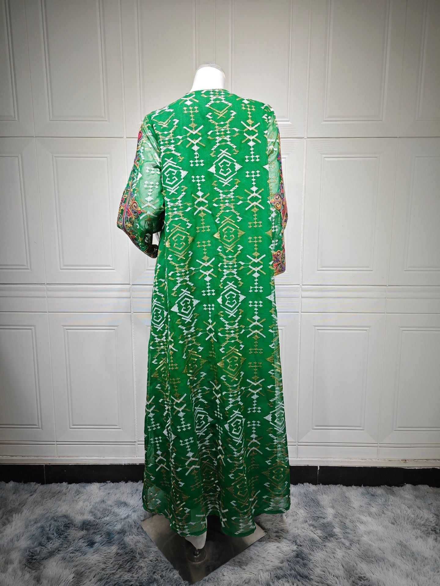 Embroidered Applique Maxi Dress