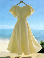 Lime Green V-Neck Maxi Dress
