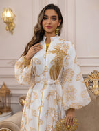 Embroidered Jalabiya Evening Gown