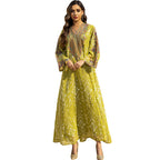 Embroidered Applique Patchwork Maxi Dress