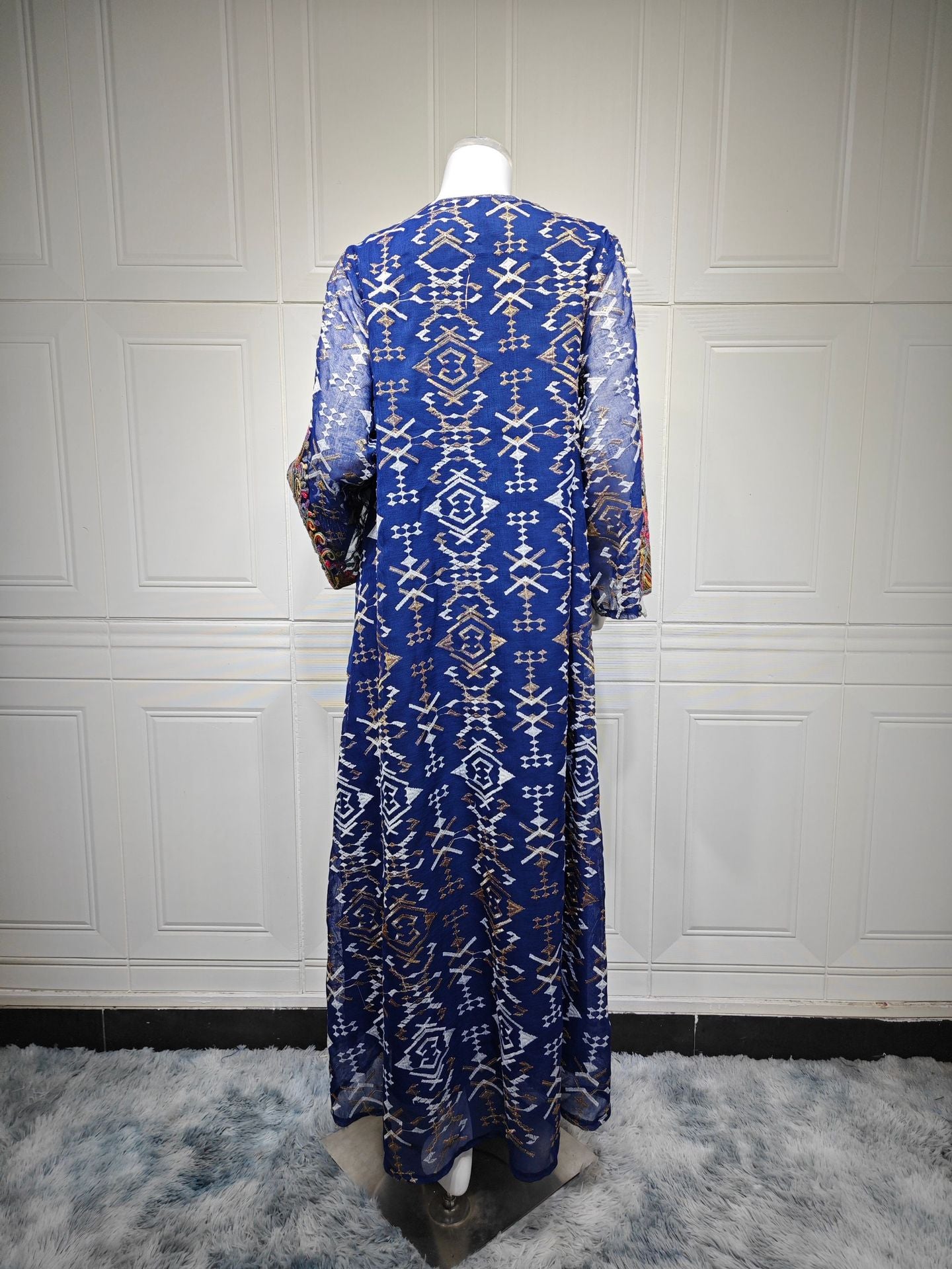 Mesh Patchwork Maxi Dress