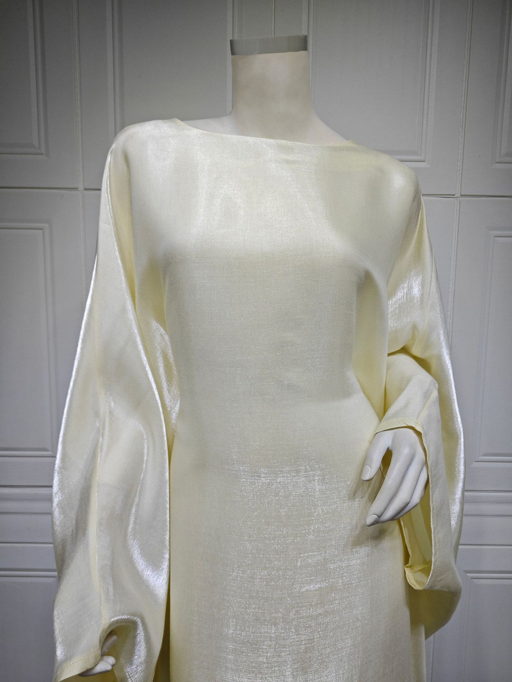Shiny Satin Belted Maxi Dress