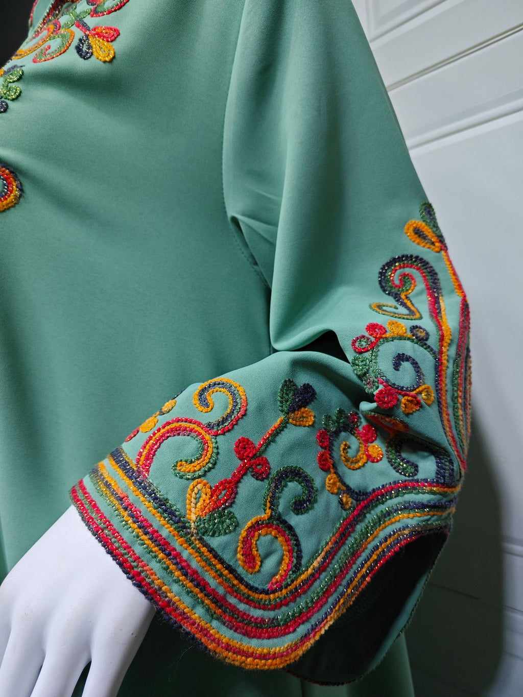 Embroidered Pullover Maxi Dress