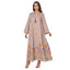 V-Neck Tassel Long-Sleeve Maxi Dress
