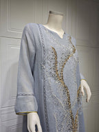 Sequin Mesh Maxi Dress