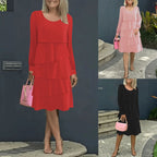 Pleated Cake Midi Dress