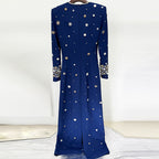 Slim-Fit Round-Neck Formal Maxi Dress for Women