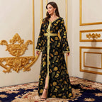 Long-Sleeve Printed Maxi Dress