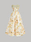 Yellow A-Line Midi Dress