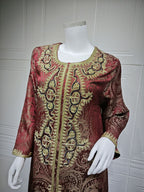 Lace-Up Kaftan Maxi Dress