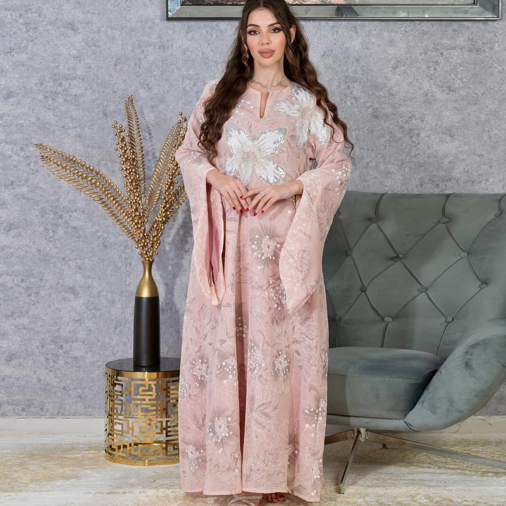 Sequin Hooded Maxi Dress