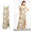 High-Waist Slit Sling Midi Dress for Women, Holiday Style
