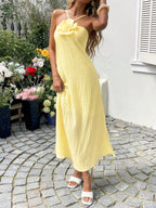 Backless Halter Maxi Dress
