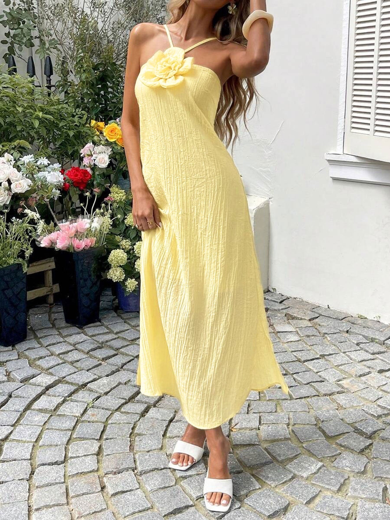 Backless Halter Maxi Dress
