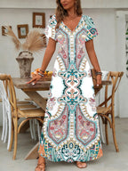 print A line dress for women in a flattering fit
